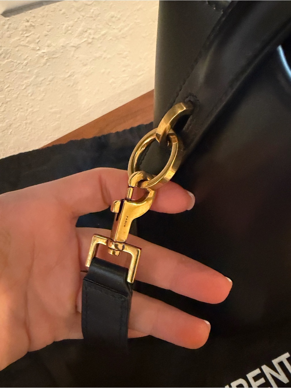 Saint Laurent Black Leather Top-Handle Tote with Gold YSL Hardware - Picture 6 of 13